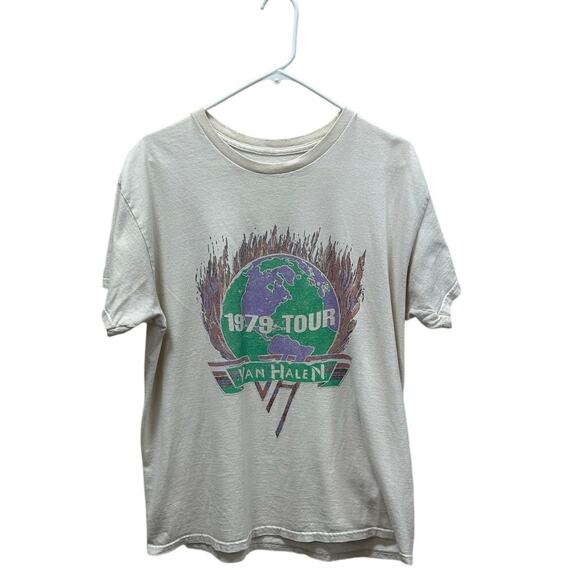 Van Halen 1979 World Tour Band Tee size L - Picture 1 of 8